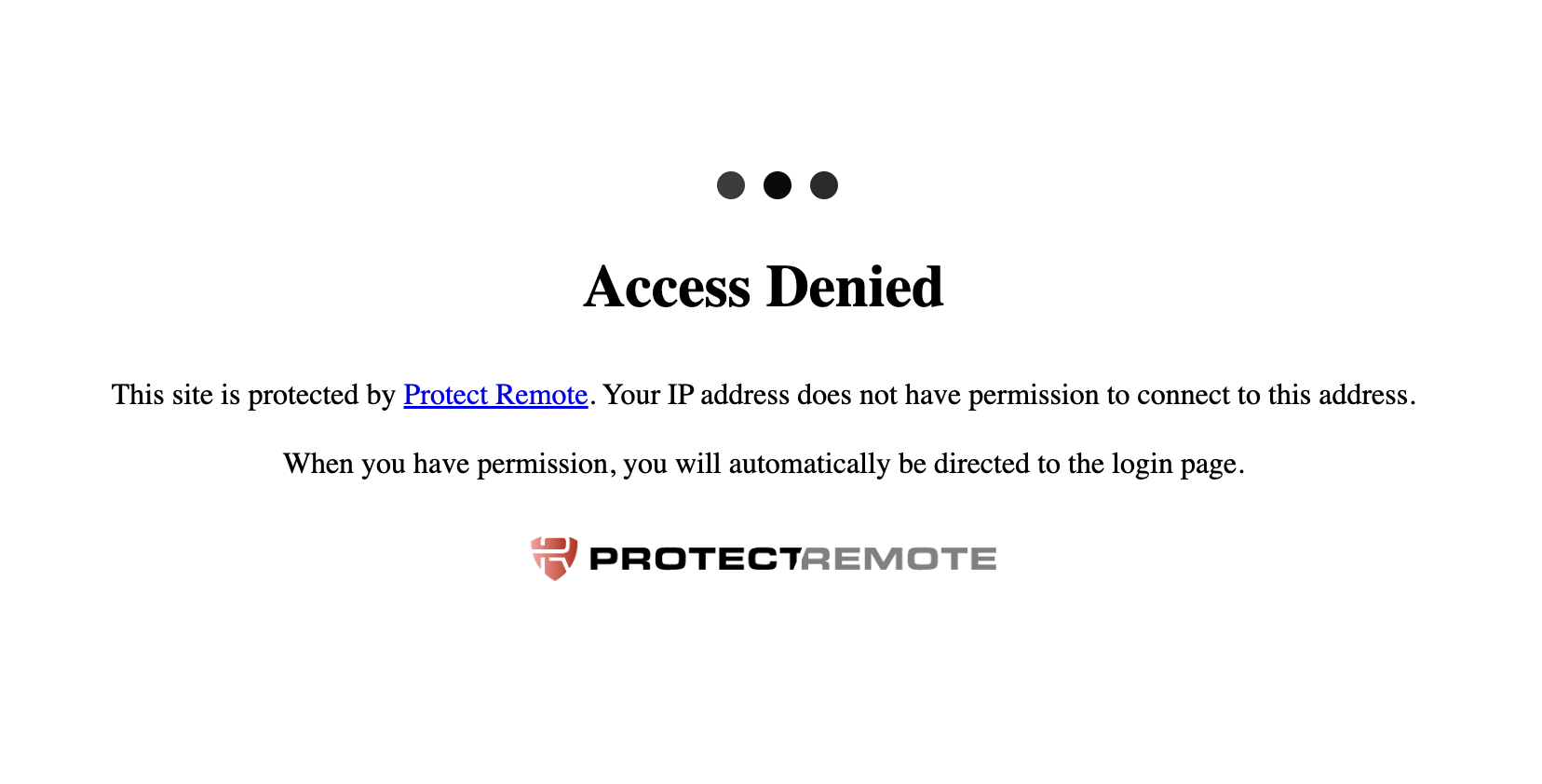 protect remote access denied